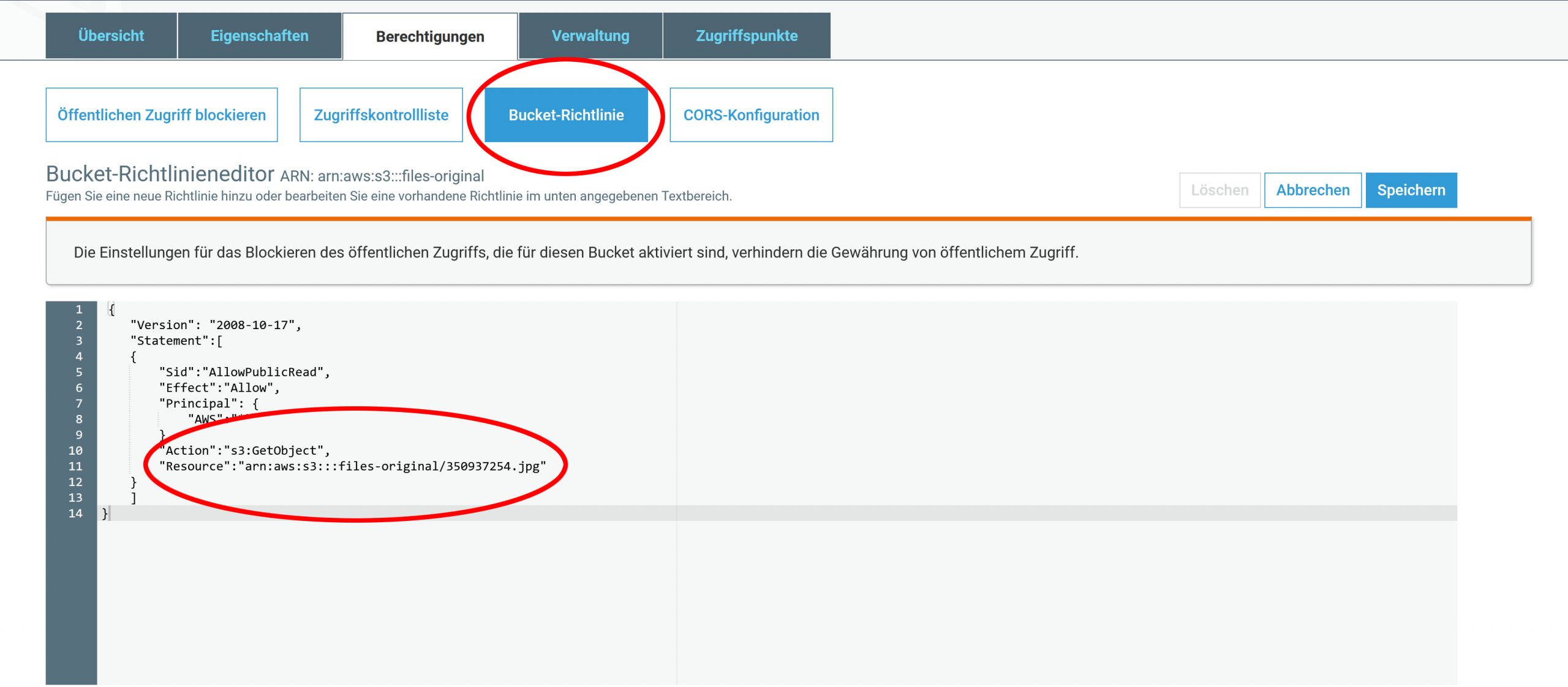 S3 Bucket-Richtlinie erstellen und einschränken