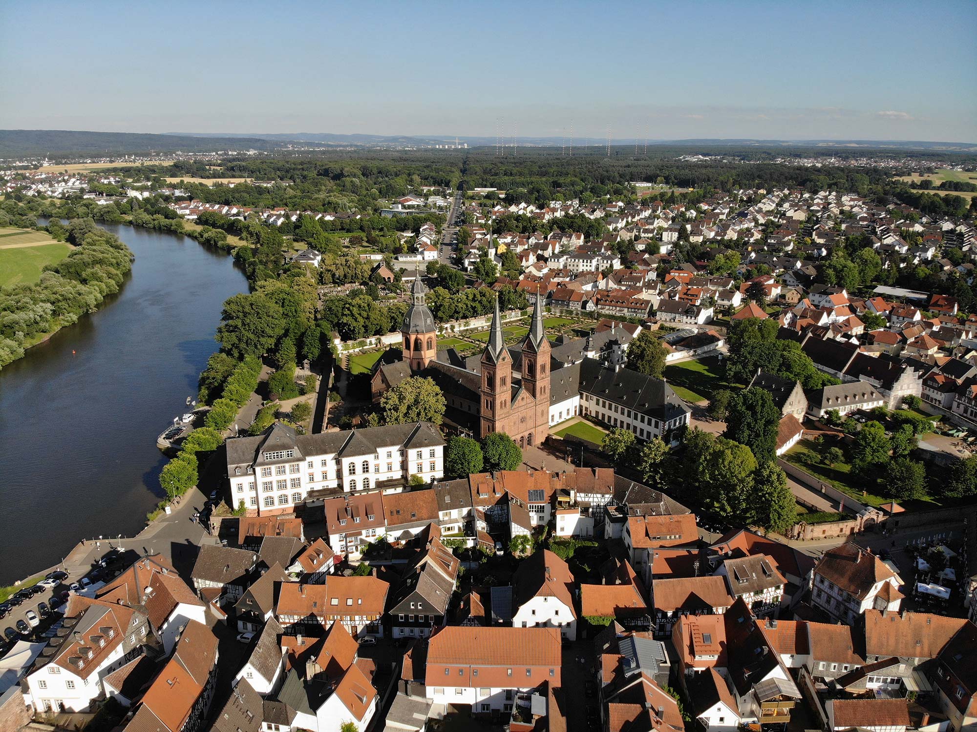 Seligenstadt Panorama - Luftaufnahme - Lebenswerte Region