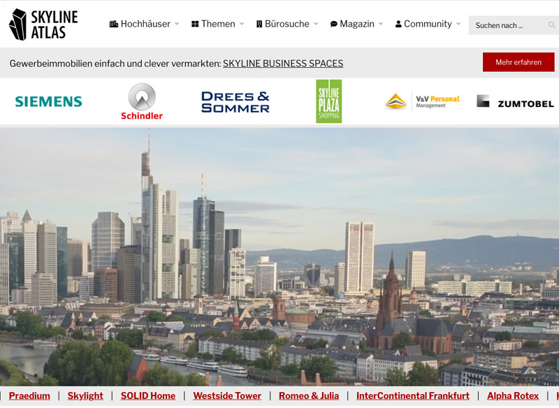 Skyline Atlas - Immobilienportal Frankfurt